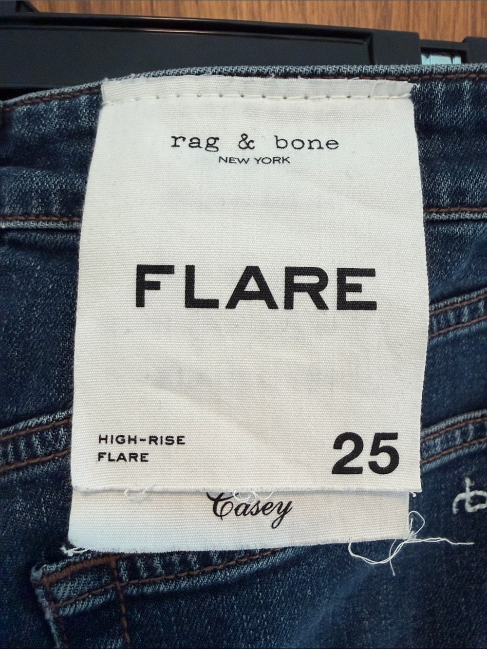 Rag & Bone Casey High Rise Flare Jeans Dark Wash Size 25 - Picture 8 of 11